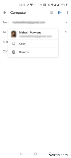 আপনি এখন Android এর জন্য Gmail এ সুবিধামত ইমেল ঠিকানা অনুলিপি করতে পারেন 