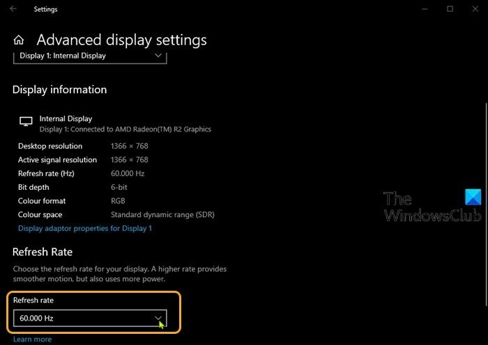 Windows 11/10 এর ডিসপ্লে অপশনে 144Hz অপশন দেখা যাচ্ছে না 