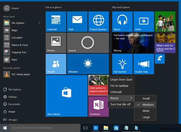 Windows 10 স্টার্ট মেনু বৈশিষ্ট্য, টিপস এবং কৌশল 