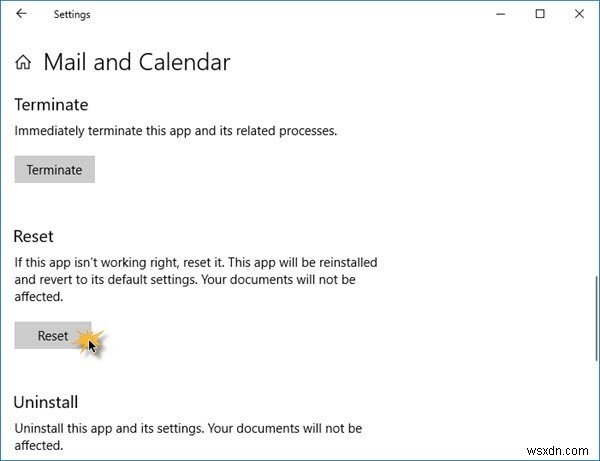 Windows 10 মেল এবং ক্যালেন্ডার অ্যাপ প্রিন্ট করবে না 