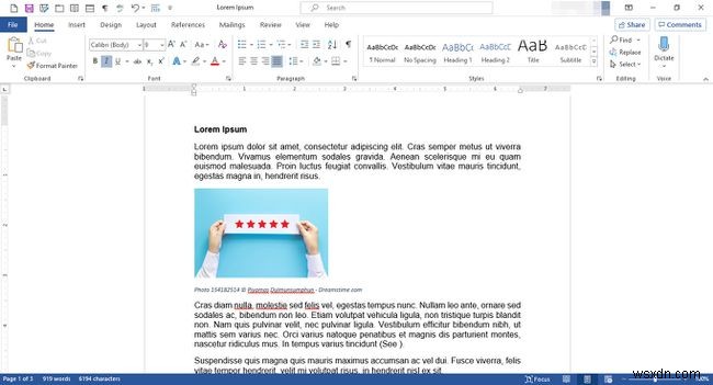 Microsoft Office এর জন্য ইমেজ বেসিক