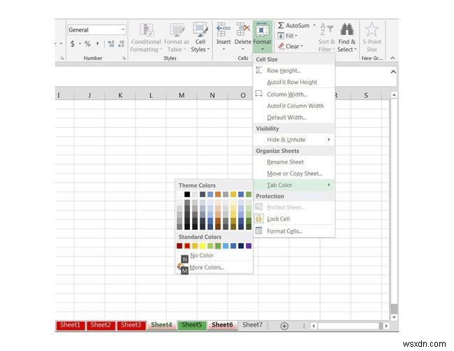 এক্সেলে ওয়ার্কশীট ট্যাবের রঙ কীভাবে পরিবর্তন করবেন