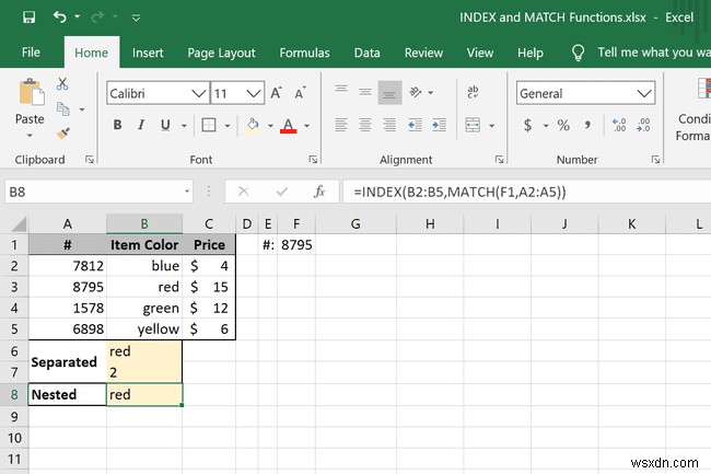 এক্সেল এ INDEX এবং MATCH ফাংশন কিভাবে ব্যবহার করবেন