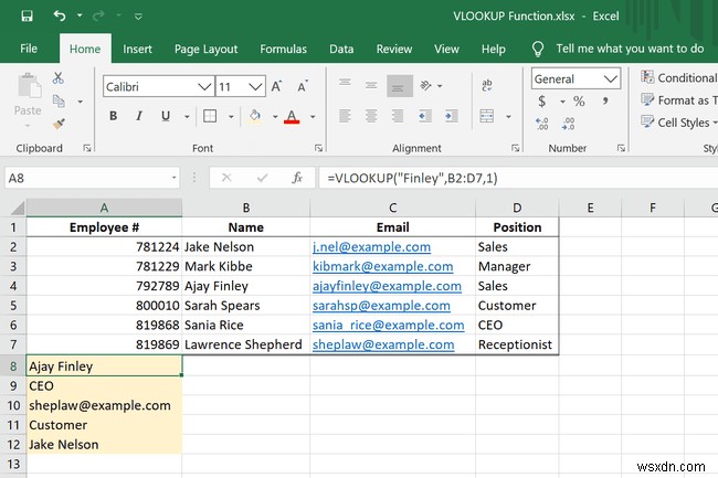 এক্সেলে VLOOKUP ফাংশনটি কীভাবে ব্যবহার করবেন