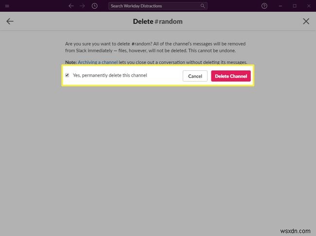 কীভাবে একটি স্ল্যাক চ্যানেল মুছবেন