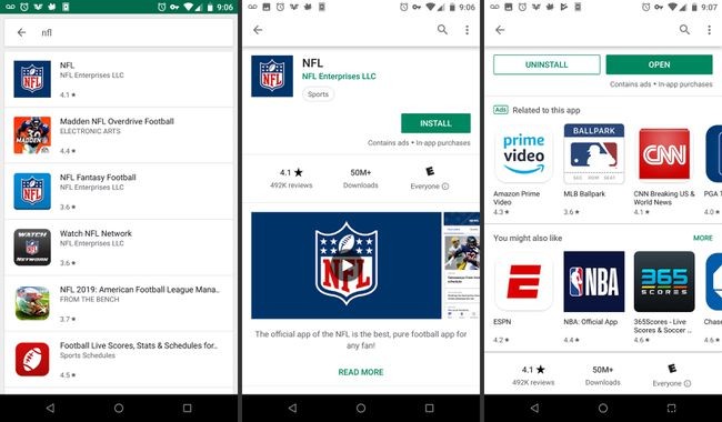 How to use NFL মোবাইল অ্যাপ