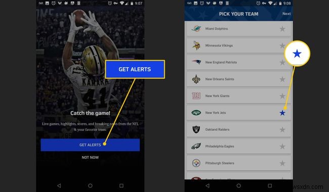 How to use NFL মোবাইল অ্যাপ