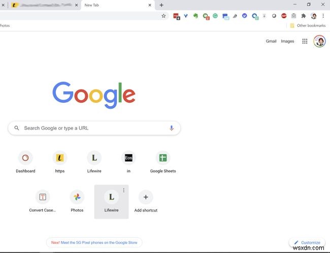 Google Chrome-এ নতুন ট্যাব শর্টকাটগুলি কীভাবে সরানো যায়