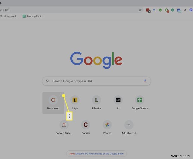 Google Chrome-এ নতুন ট্যাব শর্টকাটগুলি কীভাবে সরানো যায়