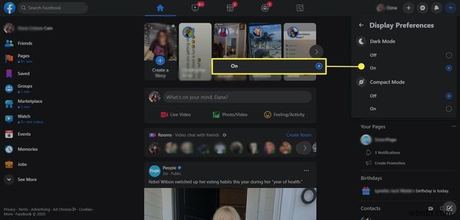 কিভাবে ফেসবুকে ডার্ক মোড পাবেন