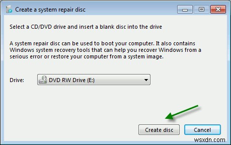 Windows 7 এ কিভাবে একটি সিস্টেম মেরামত ডিস্ক তৈরি করবেন