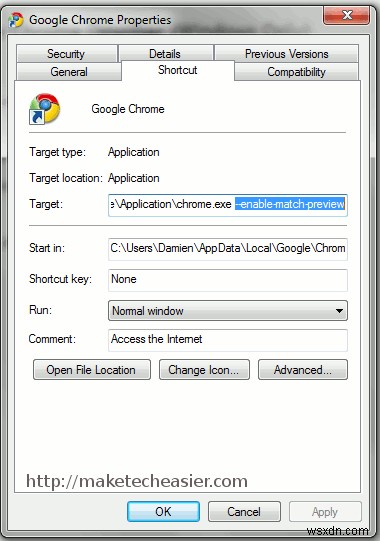 স্নিপেট:Google Chrome Omnibar-এ Google Instant সক্ষম করুন (শুধুমাত্র উইন্ডোজ)
