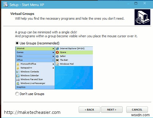 StartMenuXP আপনার স্টার্ট মেনুকে XP স্টাইলে [Windows]