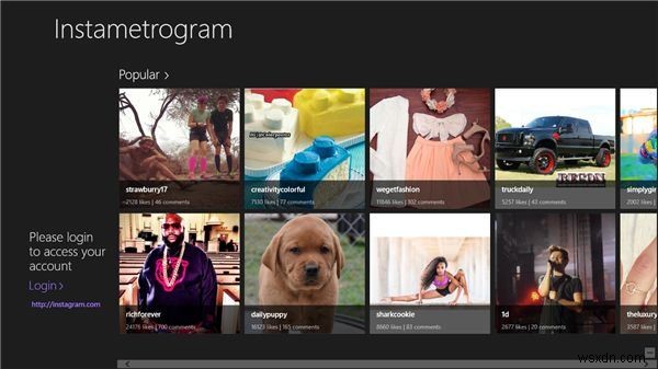 Windows 8 এ জিও-ট্যাগযুক্ত Instagram ফটোগুলি দেখতে, মন্তব্য করতে এবং পেতে Instametrogram ব্যবহার করুন