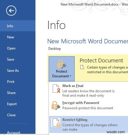 Microsoft Word 2013 এ আপনার নথি সুরক্ষিত করার 3 উপায়