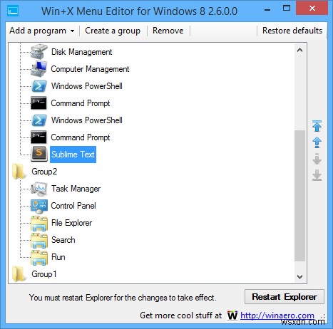 আপনার উত্পাদনশীলতা বাড়াতে Windows 8-এ Win + X মেনু সহজেই সম্পাদনা করুন