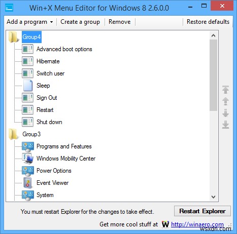 আপনার উত্পাদনশীলতা বাড়াতে Windows 8-এ Win + X মেনু সহজেই সম্পাদনা করুন