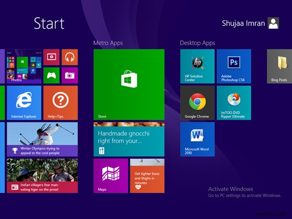 Windows 8/8.1 স্ক্রীন লেআউট ব্যাকআপ এবং পুনরুদ্ধার করুন