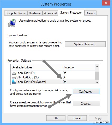Windows 8/8.1 এ কিভাবে সিস্টেম রিস্টোর অক্ষম বা কনফিগার করবেন