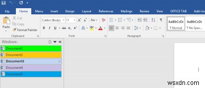 উইন্ডোজে Microsoft Office ইন্টারফেসে ট্যাব যোগ করুন