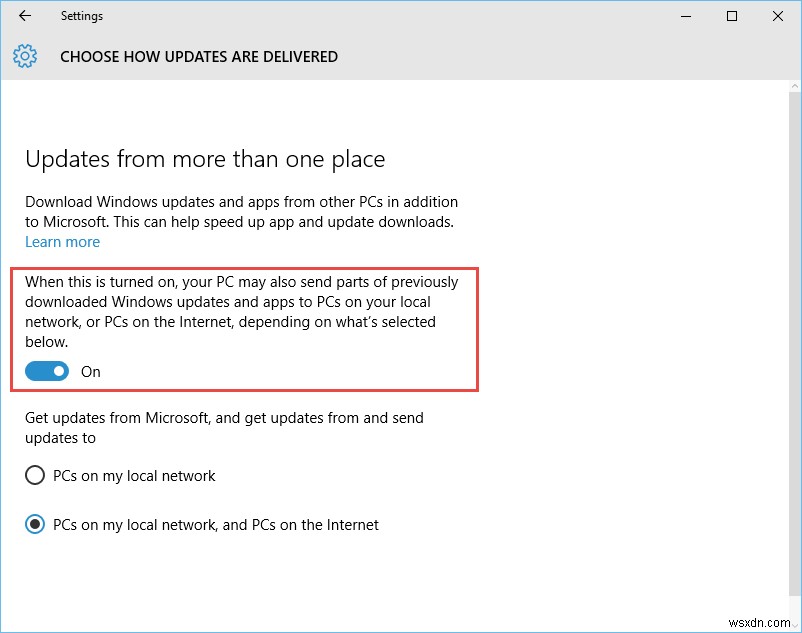 Windows 10 এ কিভাবে উইন্ডোজ আপডেট ডেলিভারি অপ্টিমাইজেশান নিষ্ক্রিয় করবেন