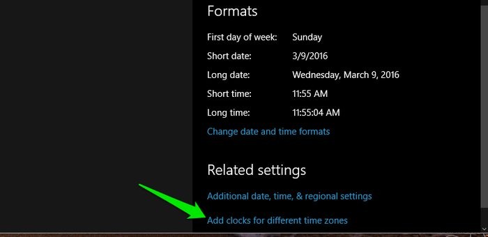 বিভিন্ন সময় অঞ্চলের জন্য Windows 10 এ একাধিক ঘড়ি যোগ করুন