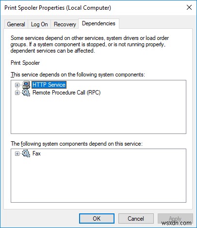 স্থির করুন:স্থানীয় প্রিন্ট স্পুলার পরিষেবা Windows 10 এ চলছে না
