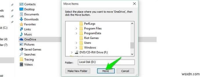 Windows 10 এ OneDrive ফোল্ডারটি কিভাবে সরানো যায়