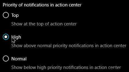 Windows 10 অ্যাকশন সেন্টারে অ্যাপগুলির জন্য বিজ্ঞপ্তি অগ্রাধিকারগুলি কীভাবে সেট করবেন