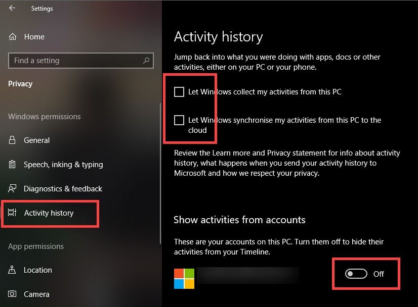 Windows 10 এ টাইমলাইন বৈশিষ্ট্যগুলি কীভাবে নিষ্ক্রিয় করবেন