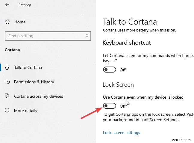 Windows 10 এ লক স্ক্রিনে Cortana কিভাবে নিষ্ক্রিয় করবেন