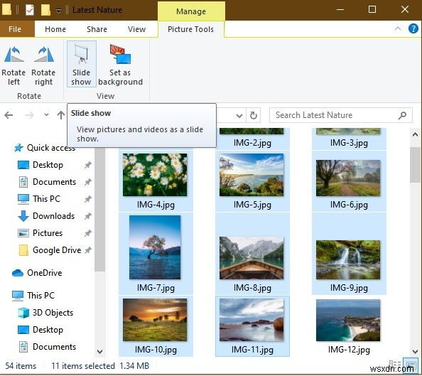 Windows 10-এ স্লাইডশো হিসাবে ছবিগুলি কীভাবে দেখতে হয়