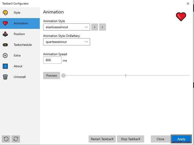 TaskbarX দিয়ে Windows 10 টাস্কবার কাস্টমাইজ করা