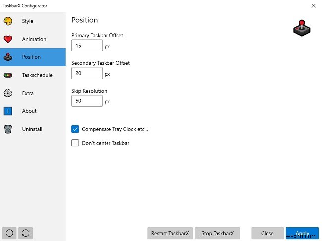 TaskbarX দিয়ে Windows 10 টাস্কবার কাস্টমাইজ করা