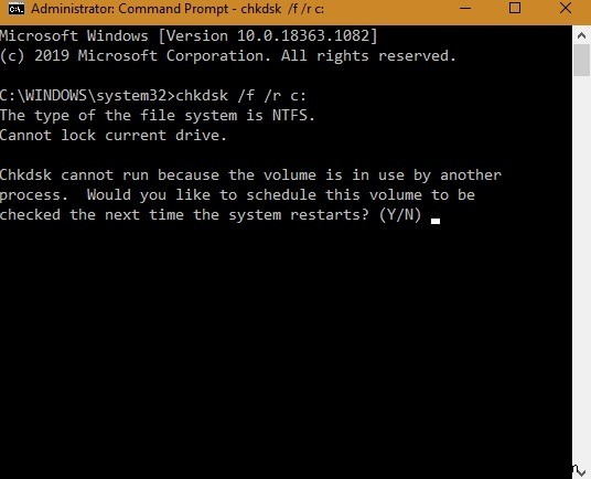 Windows 10 এ কিভাবে নির্ধারিত Chkdsk অপারেশনগুলি বাতিল করবেন