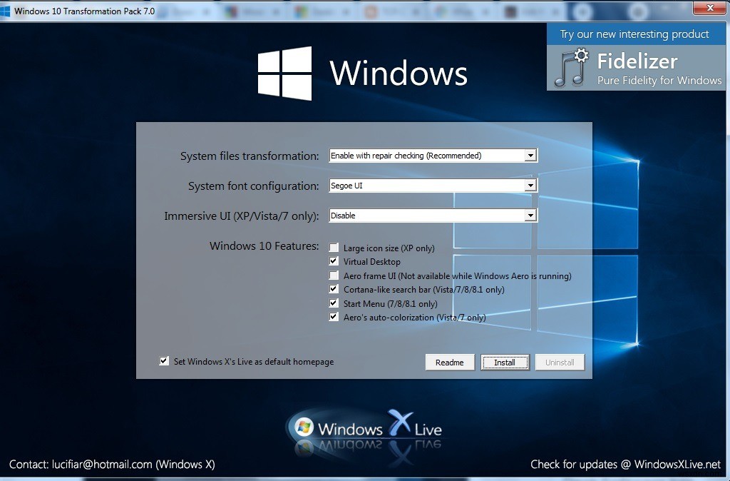 Windows 7 এর জন্য Windows 10 থিম পান এবং ইনস্টল করুন