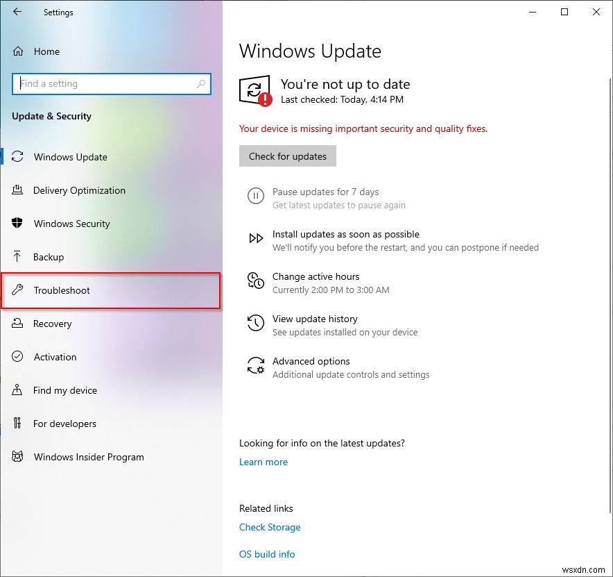 Windows 10-এ  আপনার ডিভাইসে গুরুত্বপূর্ণ নিরাপত্তা এবং গুণমানের সমাধান অনুপস্থিত  পাচ্ছেন?