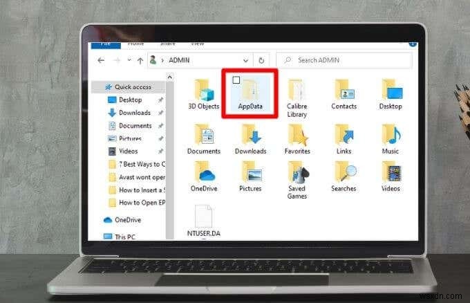 Windows 10 এ AppData ফোল্ডার কি
