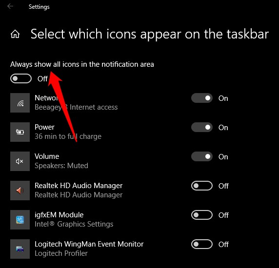 Windows 10 এ অনুপস্থিত সিস্টেম ট্রে বা আইকনগুলি কীভাবে ঠিক করবেন