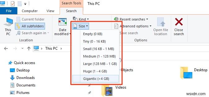 উইন্ডোজ 10 এ বড় ফাইল খোঁজার 4টি উপায় 
