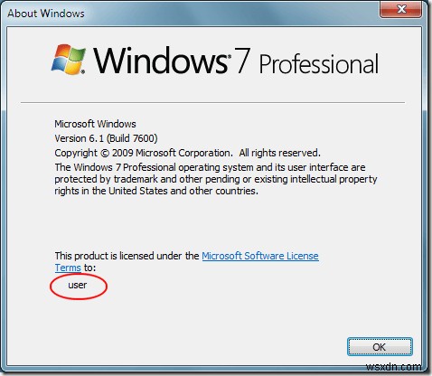 Windows 7/8/10 এ নিবন্ধিত মালিকের নাম পরিবর্তন করুন 