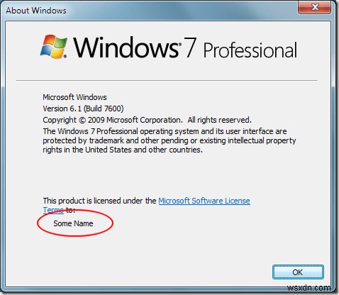 Windows 7/8/10 এ নিবন্ধিত মালিকের নাম পরিবর্তন করুন 