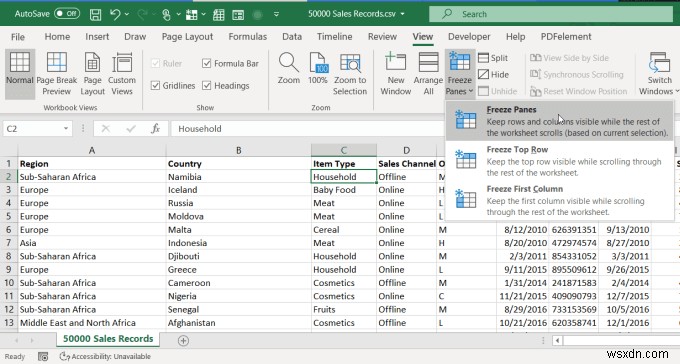 কিভাবে Excel এ একটি সারি ঠিক করবেন 