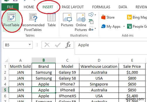 কিভাবে Excel এ একটি সাধারণ পিভট টেবিল তৈরি করবেন 