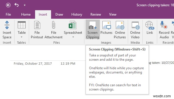 কীভাবে OneNote ব্যবহার করে স্ক্রিনশট নেওয়া এবং সন্নিবেশ করা যায়