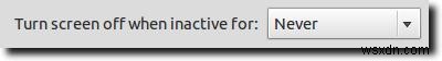 উবুন্টুকে ম্লান না করতে বা একটি নিষ্ক্রিয় ডিসপ্লে বন্ধ করতে কনফিগার করুন