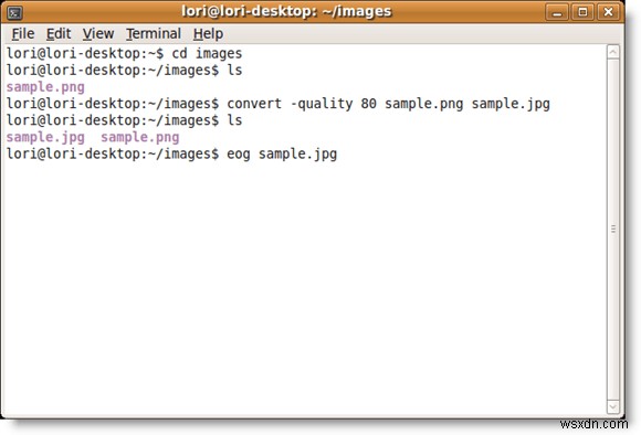 উবুন্টুতে কমান্ড লাইনের মাধ্যমে ফর্ম্যাটের মধ্যে চিত্রগুলি রূপান্তর করুন 