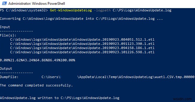 কিভাবে Windows 10 / Windows Server 2016-এ WindowsUpdate.log দেখতে এবং পার্স করবেন? 