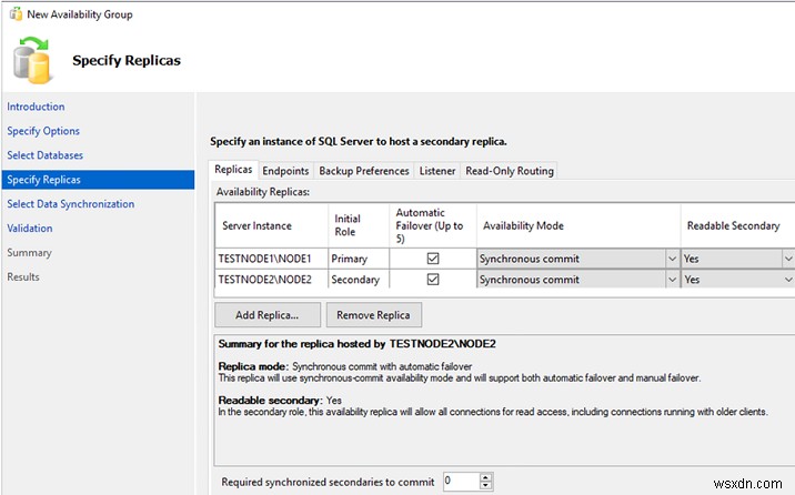 SQL সার্ভারে সর্বদা-অন উচ্চ প্রাপ্যতা গোষ্ঠী কনফিগার করা হচ্ছে 