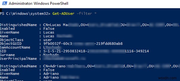 Get-ADUser:PowerShell দিয়ে সক্রিয় ডিরেক্টরি ব্যবহারকারীর তথ্য খুঁজুন 